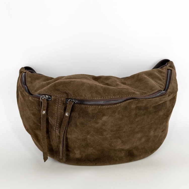 Nerka Pietravairanoa fango duża zamszowa crossbody elegancka na co dzień Antaresa