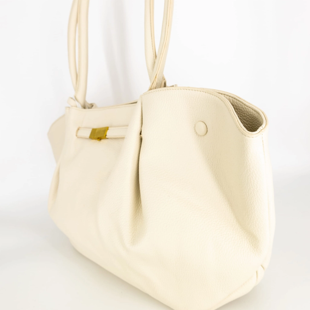 Elegancka torebka shopper Loanoa beżowa jasna A4 na ramię Antaresa