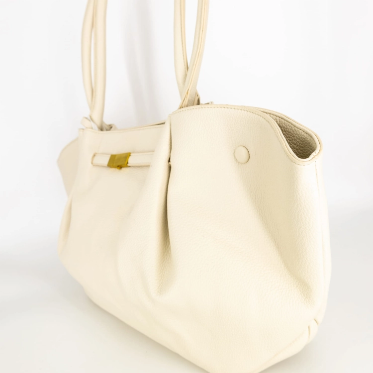 Elegancka torebka shopper Loanoa beżowa jasna A4 na ramię Antaresa
