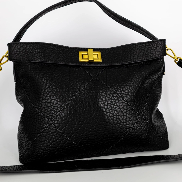 Elegancka torebka czarna Sanginesio 2 w 1 z kosmetyczką Antaresa