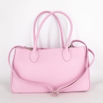 Torebka klasyczna Liguria skórzana pudrowy róż