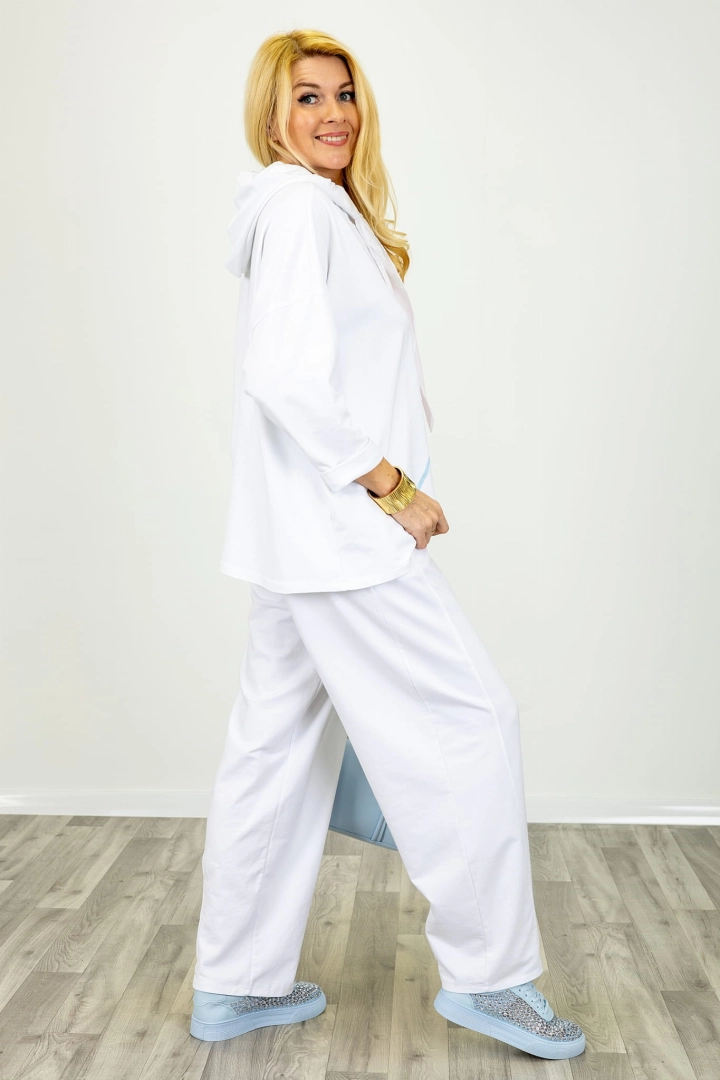 Stylowa bluza Barbagia o kroju oversize z nadrukiem rombu na przodzie i kapturem zdobionym tasiemką