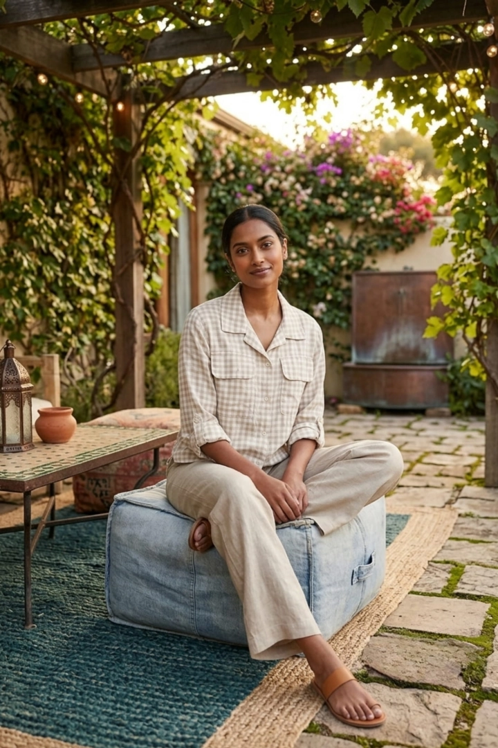 Arsizia koszula damska krata oversize zapinana na guziki z kieszeniami casual chic