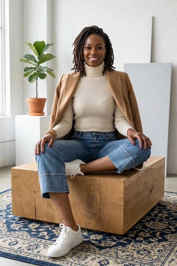 jeansowe spodnie damskie jasnoniebieskie kuloty 7 8 z kieszeniami styl miejski Martignano