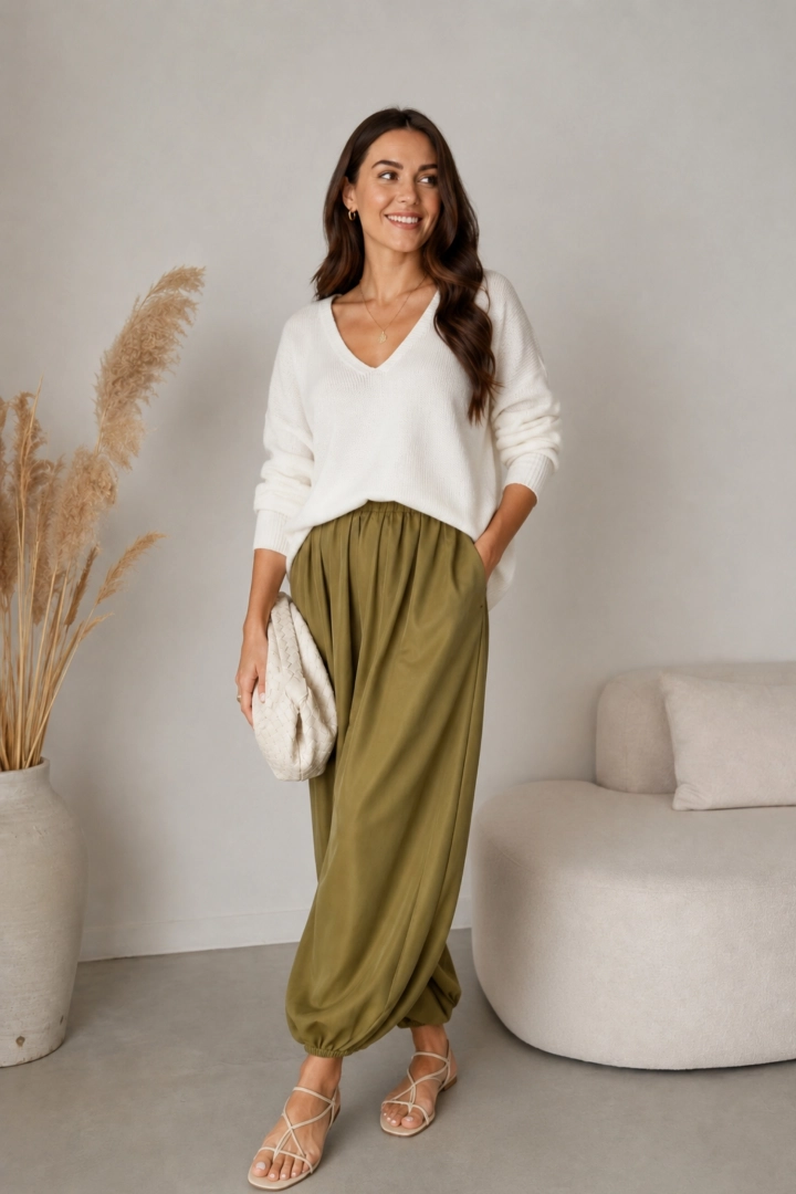 Spodnie damskie militarne casual alladynki Pradalounga
