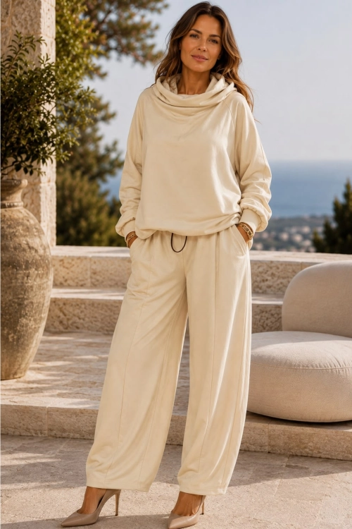 Bluza beżowa casual oversize Palanzano