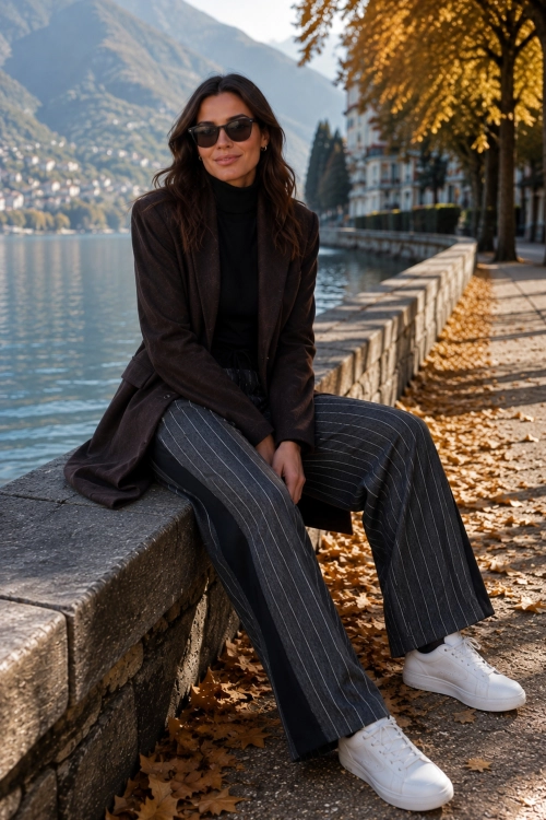 Spodnie regular fit czarne eleganckie Binueste