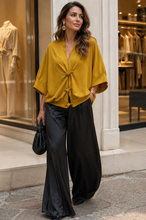 narzutka kimono oversize damska z bawełny Ordoves