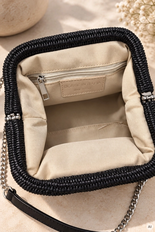 Czarna torebka crossbody z odpinanym paskiem Torcolla
