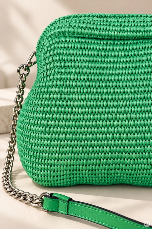 Zielona torebka crossbody kuferek Torcolla