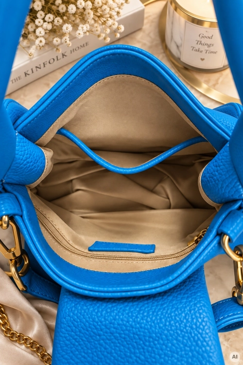 Torebka crossbody niebieska z eko skóry Narbona